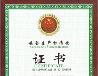 安全生產(chǎn)標(biāo)準(zhǔn)化企業(yè)